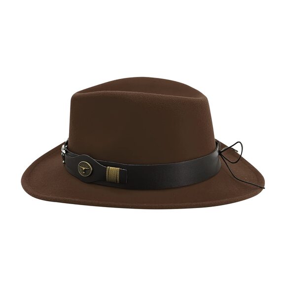 1585 Classic Felt Cowboy Cowgirl Hat Vintage Fedora Wide Brim main image 5